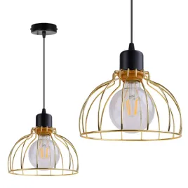 lampa-wiszaca-sufitowa-zyrandol-zlota-druciak-loft
