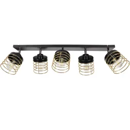 lampa-sufitowa-listwa-klosz-druciak-zloto-led