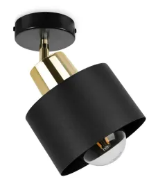 lampa-scienna-sufitowa-kinkiet-klosz-czarny-led