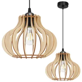 lampa-wiszaca-zyrandol-sufitowa-drewno-klosz-led