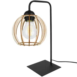 lampa-stolowa-nocna-klosz-drewniany-kula-led