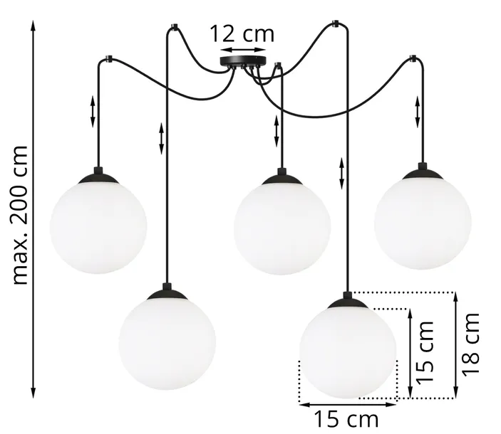 lampa-wiszaca-sufitowa-pajak-kula-czarny-led-15cm-pomieszczenie-biuro-jadalnia-korytarz-schody-kuchnia-lazienka-salon-sypialnia