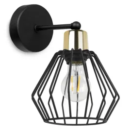 lampa-scienna-kinkiet-klosz-metal-druciak-led