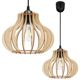 lampa-wiszaca-zyrandol-sufitowa-drewno-klosz-led