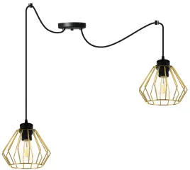 lampa-wiszaca-sufitowa-pajak-zlota-plafon-druciak