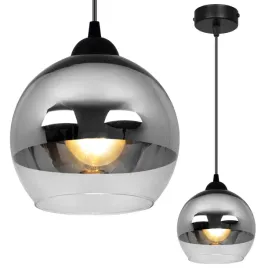 elegancka-lampa-wiszaca-szklany-klosz-chrom-led