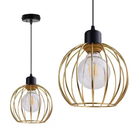 lampa-wiszaca-sufitowa-zyrandol-zlota-druciak-loft