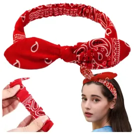 opaska-do-wlosow-kokardka-na-gumce-bandana-na-glowe-damska-pin-up-czerwona
