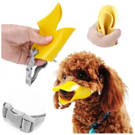 kaganiec-dla-psa-silikonowy-kaczka-dziob-smieszny-miekki-przeciw-gryzieniu