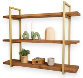 polka-scienna-zloty-regal-scienny-wiszacy-na-kwiaty-3-poziomowa-70cm
