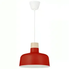 ikea-bunkeflo-lampa-wiszaca-czerwona-brzozowa36-cm