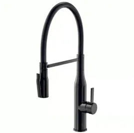 ikea-tollsjon-bateria-kuchenna-ze-spryskiwaczem-czarny-metal-polerowany