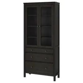 ikea-hemnes-witryna-3-szuflady-czarnybraz-90x197cm