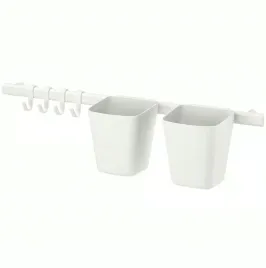 ikea-sunnersta-drazek-4-haczyki-2-pojemniki-bialy