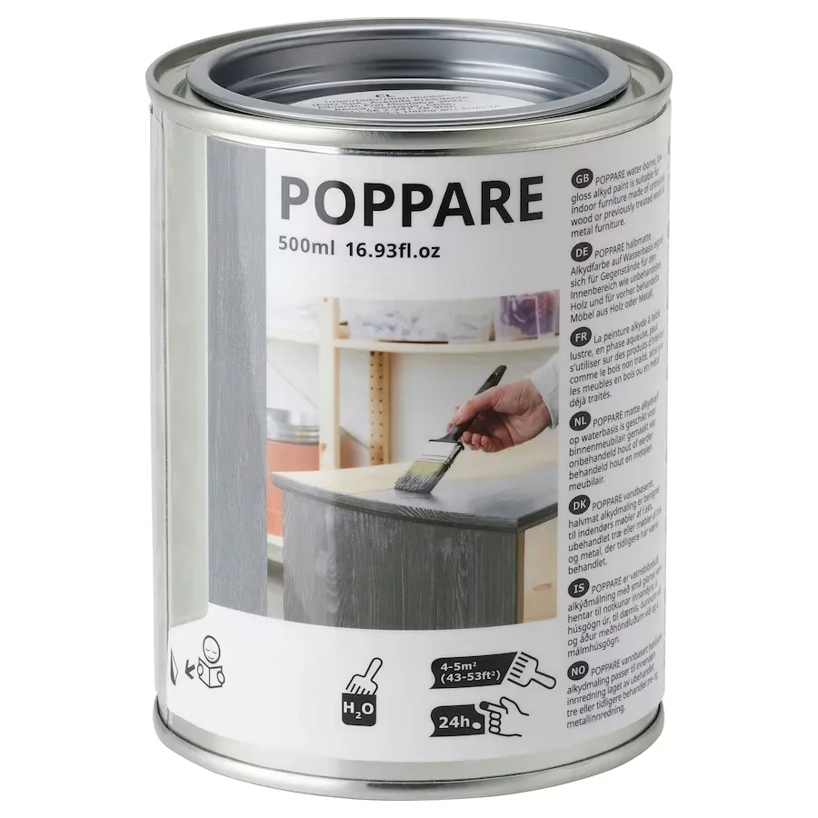 ikea-poppare-farba-szary-05l-stan-nowy