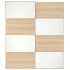 ikea-mehamn-pax-drzwi-przesuwne-srebrny-2str-dab-bejc-na-bialo-200x236-cm