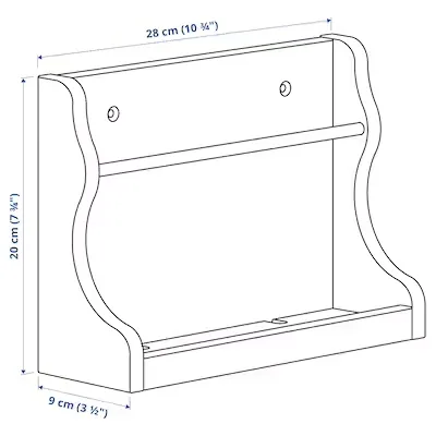 ikea-levla-organizer-scienny-brazowy-28x9x21-cm