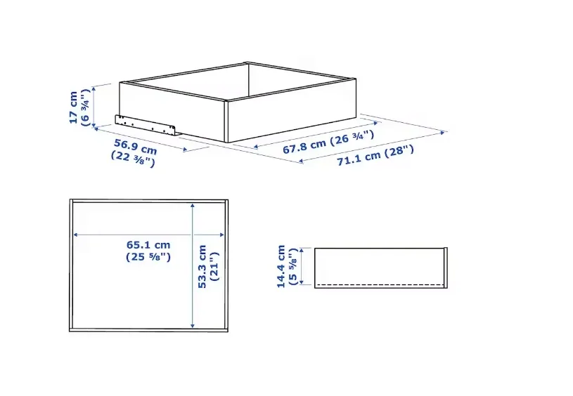 ikea-komplement-szuflada-szklany-frontszary75x58-stan-nowy