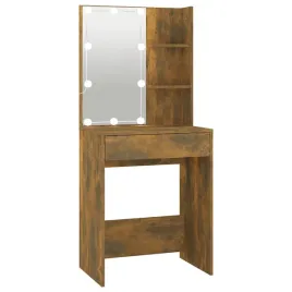 toaletka-z-oswietleniem-led-i-szuflada-przydymiony-dab-60x40x140-cm