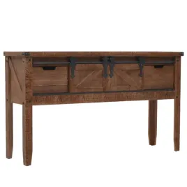 brazowy-drewniany-stolik-konsola-131-x-355-x-75-cm-z-2-szufladami