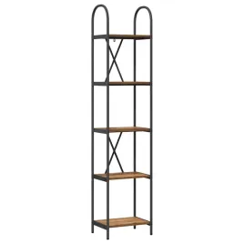 polka-na-ksiazki-stare-drewno-40-x-30-x-183-cm