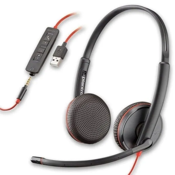 Słuchawki nauszne z mikrofonem CALL CENTER C3225 USB A JACK 3.5mn DSP