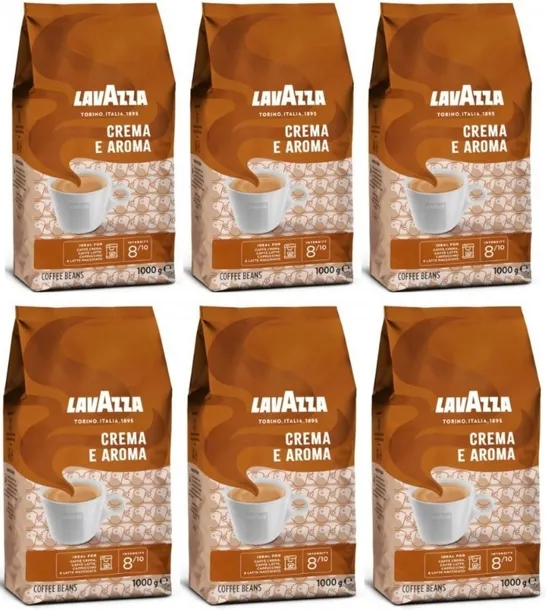 6x Kawa ziarnista LAVAZZA CREMA E AROMA 1kg włoska