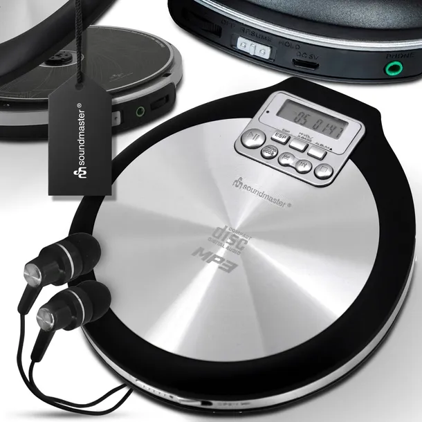 DISCMAN NA PREZENT ODTWARZACZ CD MP3 Z X BASS SŁUCHAWKI SOUNDMASTER CD9220