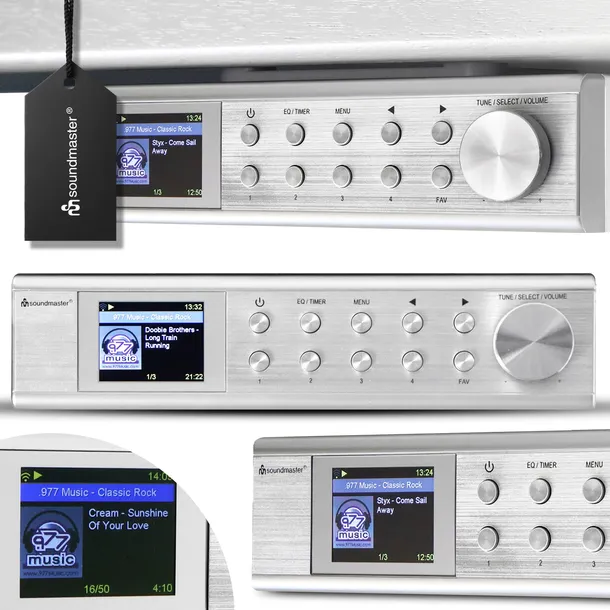 Soundmaster IR1500SI Radio FM DAB+ Internetowe Bluetooth Srebrny