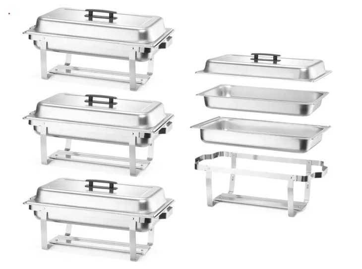 Podgrzewacz na pastę - zestaw 4 szt., HENDI, GN 1/1, 575x352x(H)296mm