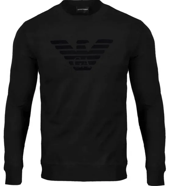 EMPORIO ARMANI BLUZA EAGLE MĘSKA CZARNA ORGANIC COTTON NA PREZENT / L