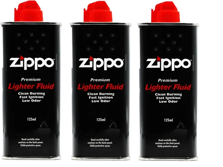 Zestaw ZIPPO 3 x 125ml BENZYNA do zapalniczek Akcesoria