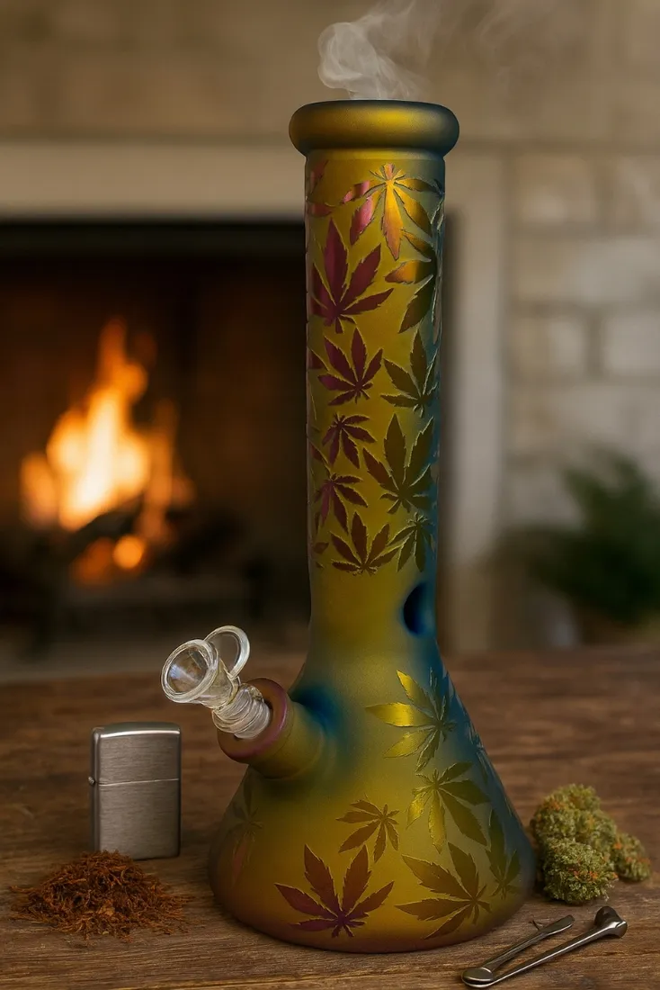 fajka-wodna-bongo-high-fly-opal-leaves-32cm