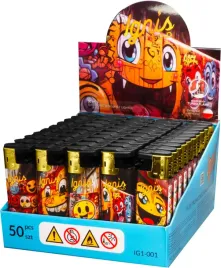 zestaw-zapalniczka-zarowa-wiatroodporna-ignis-gold-turbo-flame-emoji-50szt