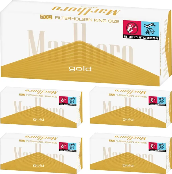 Gilzy papierosowe MARLBORO GOLD 200szt x 5