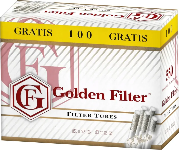 Gilzy papierosowe GOLDEN FILTER WHITE 550