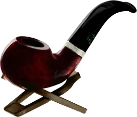 fajka-brog-100-frog-wrzosiec-w-kolorze-wisniowym-z-stojakiem
