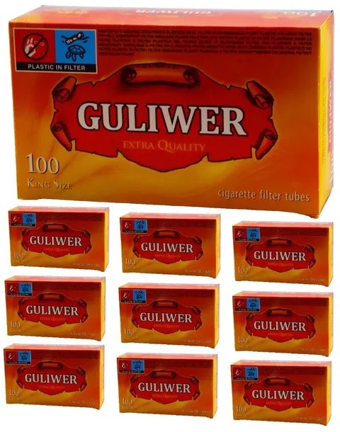Gilzy papierosowe GULIWER 100szt x 10