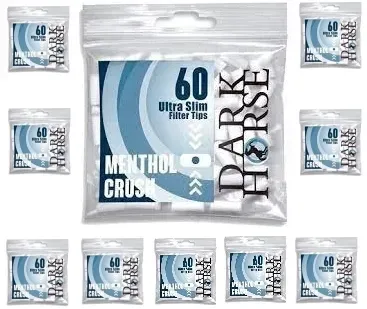 Filtry do papierosów DARK HORSE 6mm MENTHOL CRUSH 60szt x 10
