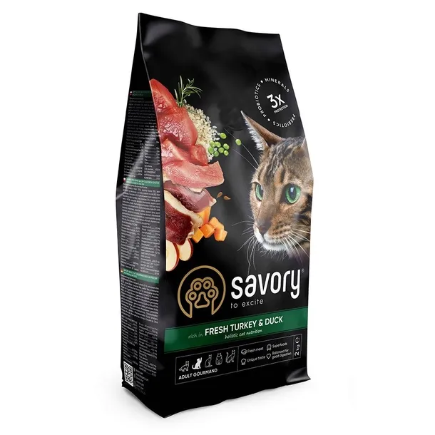 Savory Premium karma sucha dla kota Adult Senior Indyk Kaczka 2kg