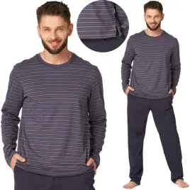 key-pizama-meska-dlugi-rekaw-dlugie-spodnie-mns-grafitowy-roz-xxl