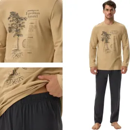henderson-pizama-meska-dlugi-rekaw-dlugie-spodnie-core-bezowy-xxl