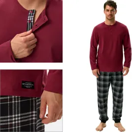 henderson-pizama-meska-dlugi-rekaw-dlugie-spodnie-premium-bordowy-xxl