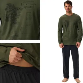 henderson-pizama-meska-dlugi-rekaw-dlugie-spodnie-core-ciemnozielony-xxl