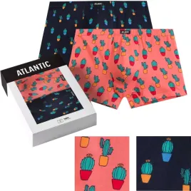 atlantic-szorty-meskie-dopasowane-2pak-wl25-2mhh-granatowy-koralowy-xxl