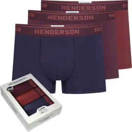 henderson-szorty-meskie-3pak-dopasowane-dluga-nogawka-jz24-bordo-xl