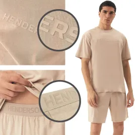 henderson-pizama-meska-krotki-rekaw-only-wl25-bezowy-ecru-xxl