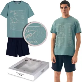 henderson-pizama-meska-krotki-rekaw-krotkie-spodnie-wl25-zielony-xl