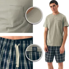 henderson-pizama-meska-krotki-rekaw-spod-tkanina-premium-wl25-zielony-xxl