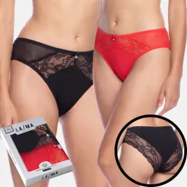 lama-figi-damskie-bikini-jz24-2pak-1571-czarny-czerwony-xl